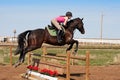 Crossing a Hurdle Royalty Free Stock Photo