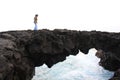 Crossing Lava Bridge Royalty Free Stock Photo