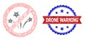 Network Stop Fireworks Mesh and Textured Bicolor Drone Warning Seal