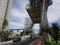 crossing of monorail tracks, next to the monorail oratory station, vila prudente, city of sÃÂ£o paulo