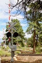 Crossing Rail road at Grand Canyon Royalty Free Stock Photo