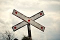 Crossing railroad sign Royalty Free Stock Photo