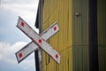 Crossing railroad sign Royalty Free Stock Photo