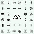 crossing railway line icon. Railway Warnings icons universal set for web and mobile Royalty Free Stock Photo