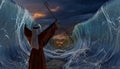Crossing the Red Sea with Moses Royalty Free Stock Photo