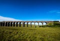 Crossing Ribblehead Viaduct, North Yorkshire, UK