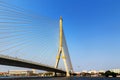 Crossing river bridge bangkok thailand