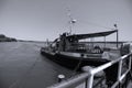 Cars on the ferry, Danube river