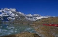 Crossing the swiss alps via Train trip at Lago Bianco,