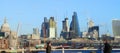 Crossing Waterloo Bridge. London, UK. November 2017 Royalty Free Stock Photo