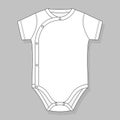 Crossover baby bodysuit