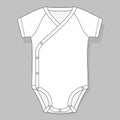 Crossover raglan baby bodysuit