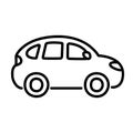 Crossover SUV car cartoon doodle line icon Royalty Free Stock Photo