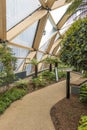 Crossrail Place Roof Garden in Canary Wharf, London Royalty Free Stock Photo