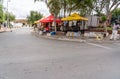 crossroad next to the famous Nelson Mandela House, with souvenir shops serving tourists visiting this area