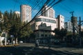 Crossroad at the old neighborhoods of Shanghai's Former French Concession during the daytime