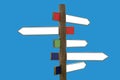 Crossroad wooden directional arrow signs