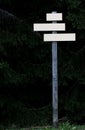 Crossroad wooden directional arrow signs