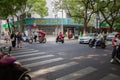 Crossroads at Baita West Road and Pishi Street, Gusu, Suzhou. Royalty Free Stock Photo