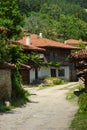 Crossroads in Balkan village Royalty Free Stock Photo