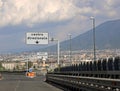 Crossroads of the city of Naples with the large text CENTRO DIREZIONALE which means business center