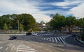 The crossroads in front of the territory of Nagoya castle. Nagoya. Japan Royalty Free Stock Photo