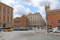 Crossroads and parking on Piazza di San Bernardo in Rome