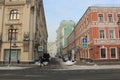 Crossroads on Pokrovka street Royalty Free Stock Photo