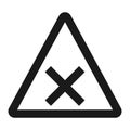 Crossroads sign line icon, Traffic and road sign
