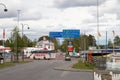 Crossroads in central Sveg Harjedalen Sweden.