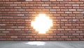 A CrossShaped Hole of Light in a Brick Wall Royalty Free Stock Photo
