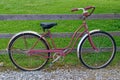 Crossville, Tennessee USA - May 10, 2023 Vintage 1960\'s girls Schwinn bicycle complete closeup