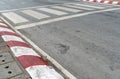 Crosswalk on asphalt road Royalty Free Stock Photo