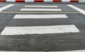 Crosswalk on asphalt road Royalty Free Stock Photo