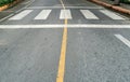 Crosswalk on asphalt road Royalty Free Stock Photo