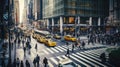 crosswalk busy intersection