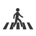 Crosswalk icon. Flat crosswalk vector icon illustration isolated on white background