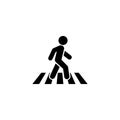 Crosswalk icon symbol logo template.