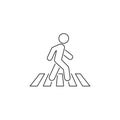 Crosswalk line icon symbol logo template. Vector Royalty Free Stock Photo