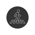 Crosswalk line icon symbol logo template. Vector Royalty Free Stock Photo