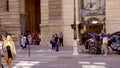 Crosswalk at the Lourve museum - CITY OF PARIS, FRANCE - SEPTEMBER 04, 2023