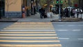 Crosswalk and pedestrian at modern city Royalty Free Stock Photo