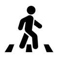 Crosswalk and pedestrian signs. Vector illustration. EPS 10 Royalty Free Stock Photo