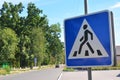 Crosswalk road sign. Pedestrian Signs, Pedestrian Crossing Signs