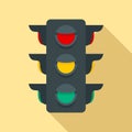 Crosswalk semaphore icon, flat style