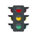 Crosswalk semaphore icon, flat style