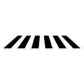 Crosswalk sign black on white background. Icon a pedestrian place for child near school Royalty Free Stock Photo