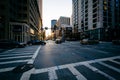 Crosswalks on Lombard Street, in downtown Baltimore, Maryland.