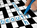 Crossword - beauty and health Royalty Free Stock Photo