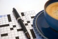 Crossword Coffee Break Royalty Free Stock Photo